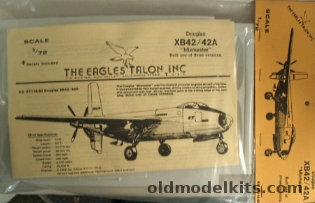 Eagles Talon 1/72 Douglas XB-42 / XB-42A Mixmaster, ET119-83 plastic model kit